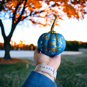 Personalized Set of 2 Blue Pumpkins (Limited Edition)