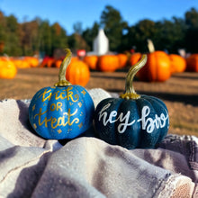 Load image into Gallery viewer, Personalized Set of 2 Blue Pumpkins (Limited Edition)