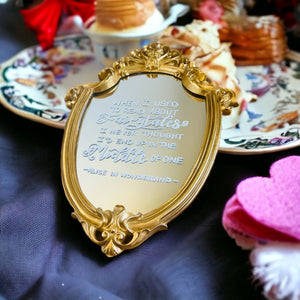 Custom Shield Vintage Gold Mirror (11 x 17)