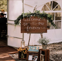 Rustic Wood Welcome Sign