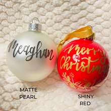 Load image into Gallery viewer, Personalized 3.1&quot; Glass Christmas Ornament