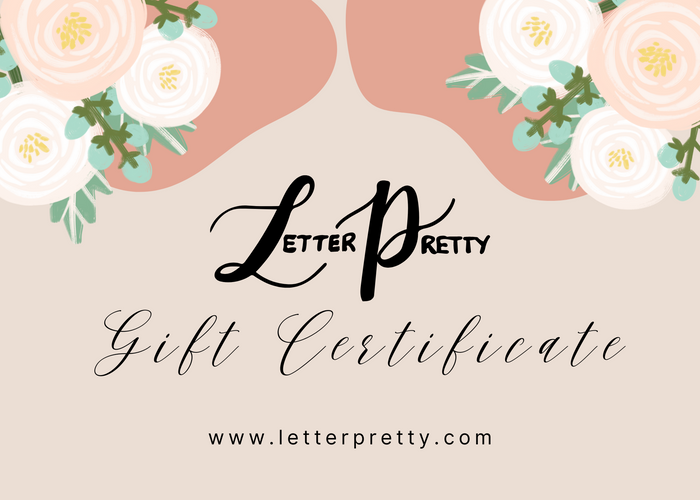 Letter Pretty Gift Card
